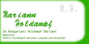 mariann holdampf business card